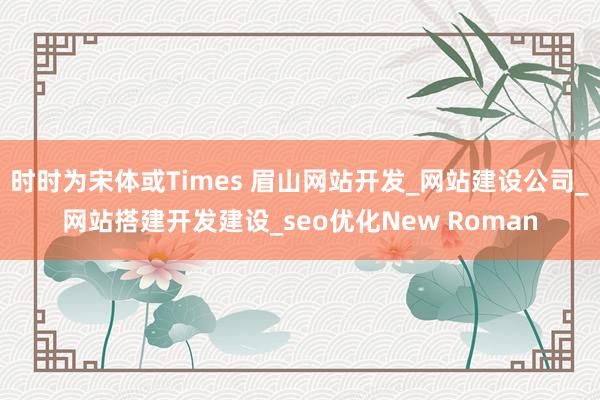 时时为宋体或Times 眉山网站开发_网站建设公司_网站搭建开发建设_seo优化New Roman