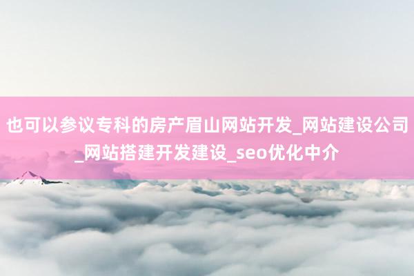 也可以参议专科的房产眉山网站开发_网站建设公司_网站搭建开发建设_seo优化中介